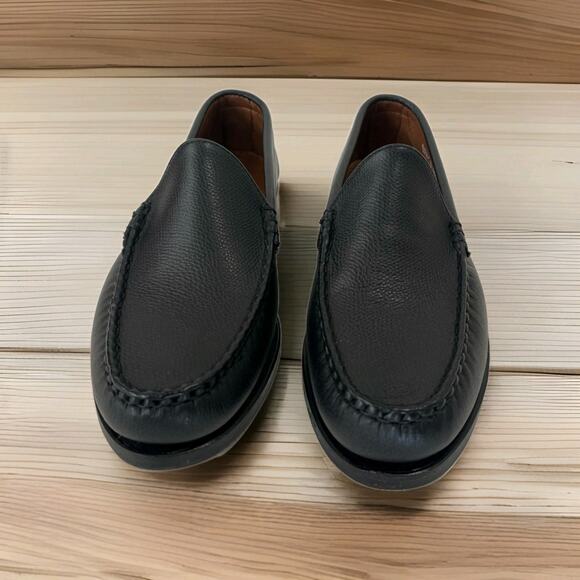 Allen Edmonds Sanibel Loafers Mens Size 11.5 B Black Shoes Pebbled Leather NOWT main image 5